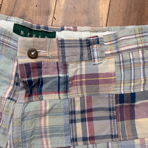 Plaid Patchwork Madras Men's Shorts 36 Berle - Picture 2 of 4